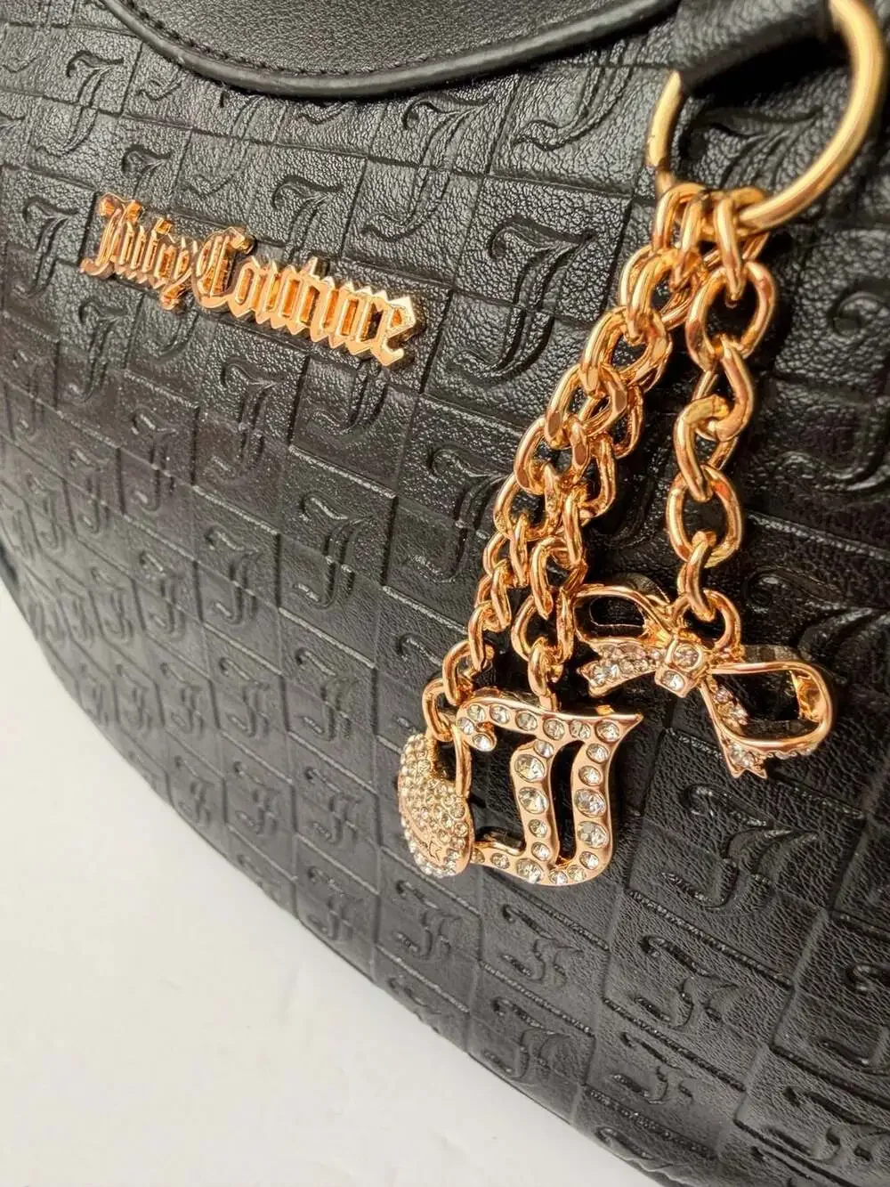 Juicy Couture Lucky Charms Hobo Bag in Liquorice Black